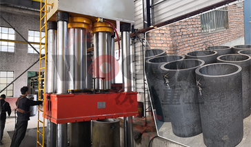 稀土冶炼行业石墨坩埚液压机,选择沃达重工